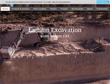 Tablet Screenshot of lathamexcavation.com